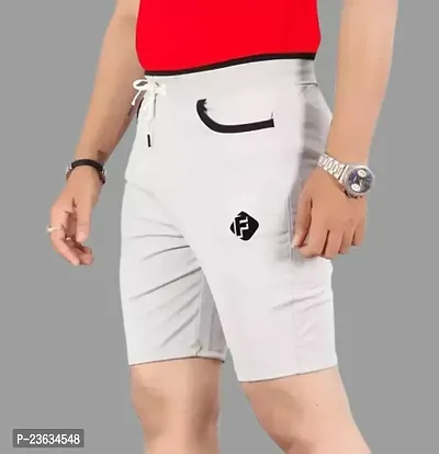 Stylish Polyester Solid Shorts For Men-thumb0
