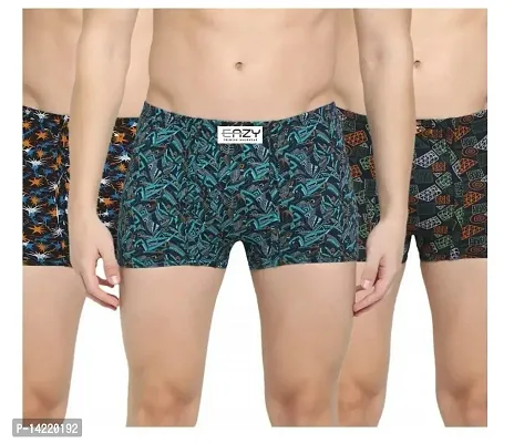 The Tinge Men's Printed Eazy Premium Mini Trunk for Men|Men's Underwear Trunk (Pack of 3)