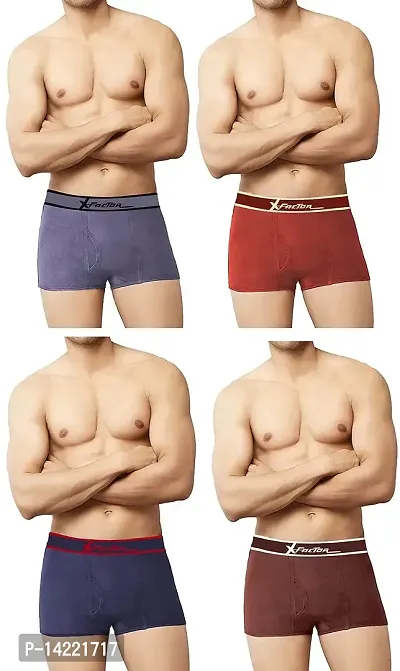 The Tinge X-Factor Men's Strech Solid Trunk for Men  Boys| Men's Trunk (Pack of 4)