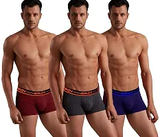 The Tinge Men's Eazy Mini Trunk|Underwear for Men|Men's Solid Underwear (Pack of 3)-thumb1