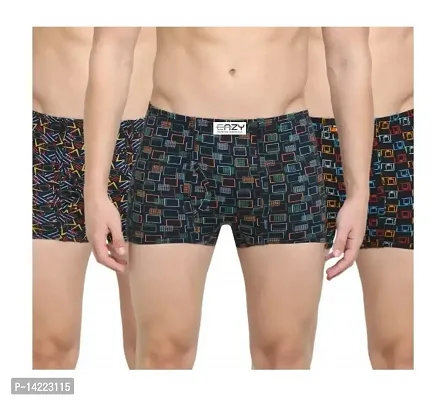 The Tinge Men's Eazy Premium Printed Mini Trunk for Men and Boys|Men's Underwear Trunk (Pack of 3)