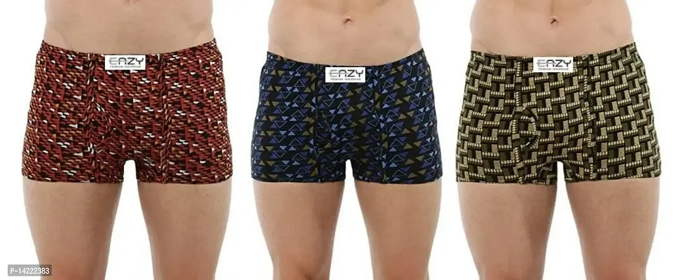 The Tinge Men's Eazy Premium Printed Mini Trunk for Men and Boys|Men's Underwear Trunk (Pack of 3)