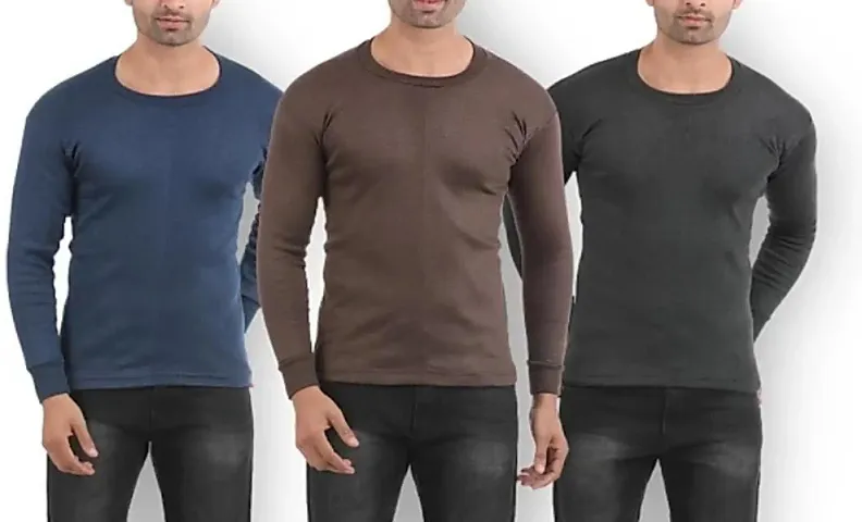 Classic Cotton Blend Thermal Wear For Men Pack Of 3