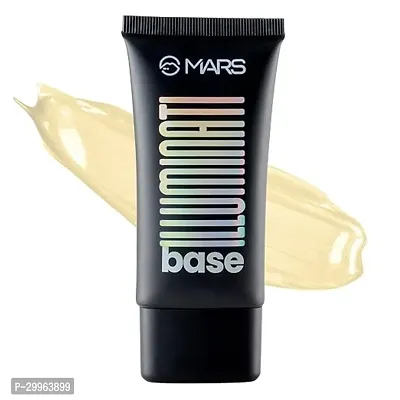 MARS Illuminati Base Dewy Primer with Highlighter - Gold, 45ml | Dewy Strobe cream for face glow |  Primer for Face Makeup | Natural Finish