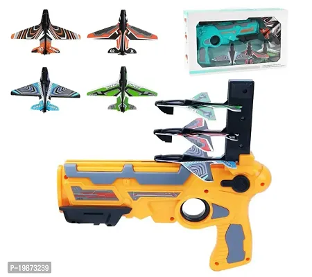 TinyTales Air Battle Toy Portable Durable Catapult Plane Glider Gun (Orange) 569