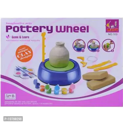 Original high quality Pottery Wheel Game with Colors, Stencils And Clay (Creative Educational Game toy ) for kids