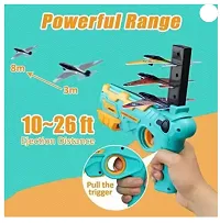 TinyTales Air Battle Toy Portable Durable Catapult Plane Glider Gun (Orange)-thumb2