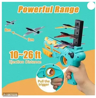 TinyTales Air Battle Toy Portable Durable Catapult Plane Glider Gun (Orange)-thumb3