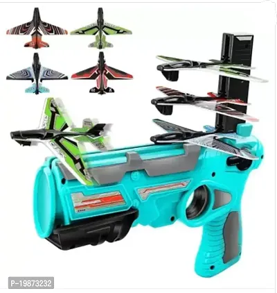 TinyTales Air Battle Toy Portable Durable Catapult Plane Glider Gun (Blue)-thumb0
