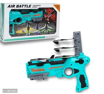 TinyTales Air Battle Toy Portable Durable Catapult Plane Glider Gun (Blue) 03