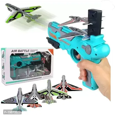 TinyTales Air Battle Toy Portable Durable Catapult Plane Glider Gun (Orange)
