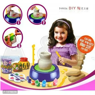 Pottery Wheel Game with Colors, Stencils And Clay (Creative Educational Game Toy) for kidz.-thumb2