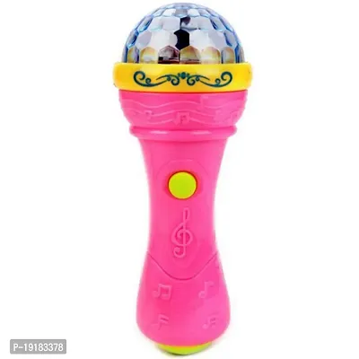 Battery Operated 3D Lights Handheld Mike Musical Toy-thumb0