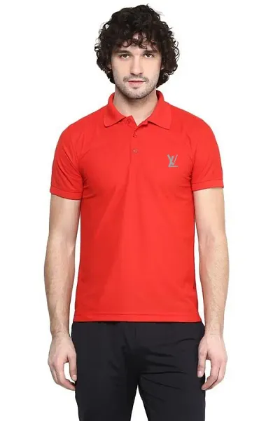 Elegant Blend Solid Polos For Men