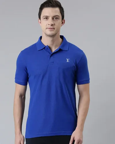 Elegant Blend Solid Polos For Men