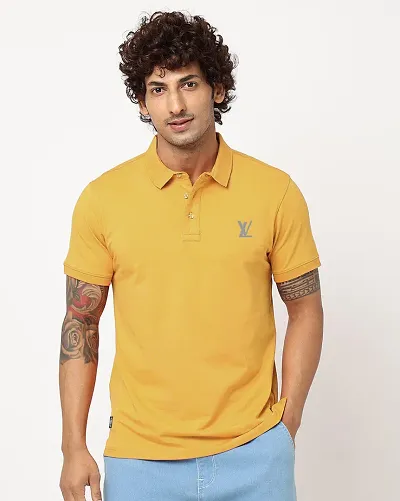 Elegant Blend Solid Polos For Men