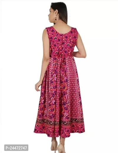 Stylish Maroon Cotton Printed Dresses For Women-thumb2