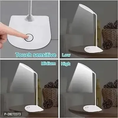 Dipti Table lamp Study lamp Rechargeable Led Touch On Off Switch Student Study Reading Dimmer Led Table Lamps White Desk Light Lamp (Multicolor) 8-thumb2