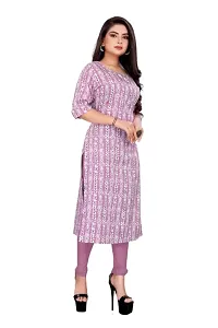 Elegant Crepe Printed Straight Kurta For Women- Pack Of 2-thumb2