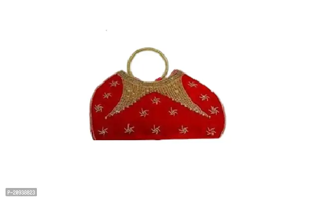 Elegant Leather Red Purse Shoulder Handbag For Women-thumb0