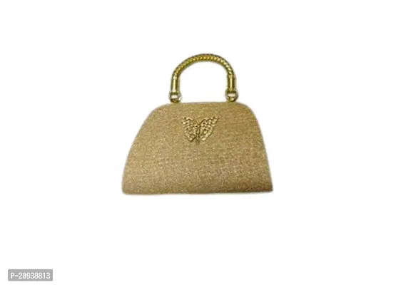 Elegant Leather Golden Purse Shoulder Handbag For Women