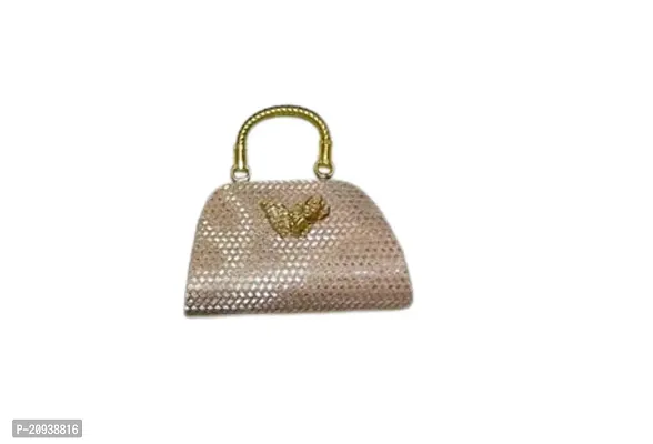 Elegant Leather Golden Purse Shoulder Handbag For Women