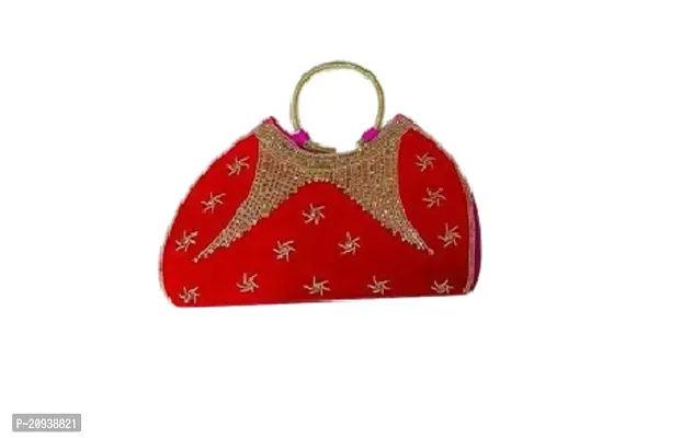 Elegant Leather Red Purse Shoulder Handbag For Women