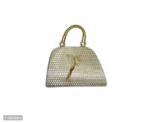 Elegant Leather Silver Purse Shoulder Handbag For Women