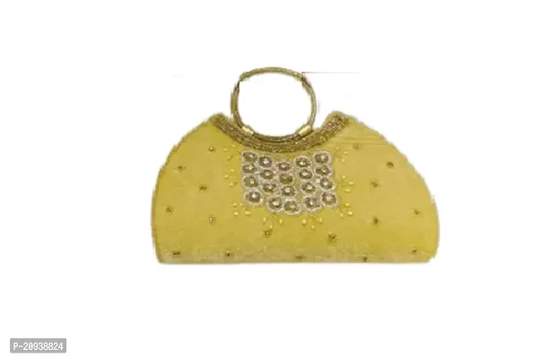 Elegant Leather Yellow Purse Shoulder Handbag For Women