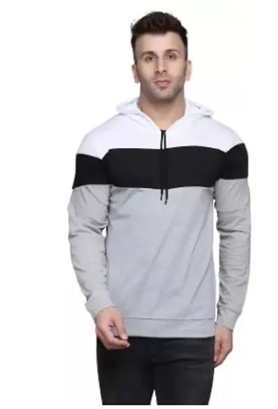 Reliable Blend Self Pattern Hooded Tees For Men