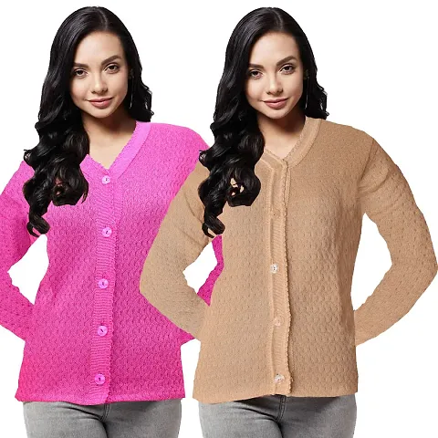 Women Wool Sweater/ Cardigan Pack Of 2