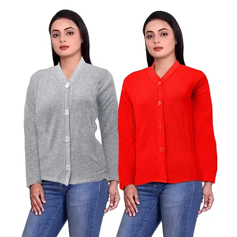 Women Wool Sweater/ Cardigan Pack Of 2