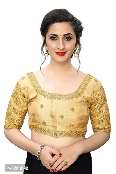 Attractive Art Silk Embroidered Stitched Blouse