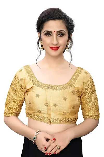 Stylish Women Pure Silk Stitched Ethnic Blouse