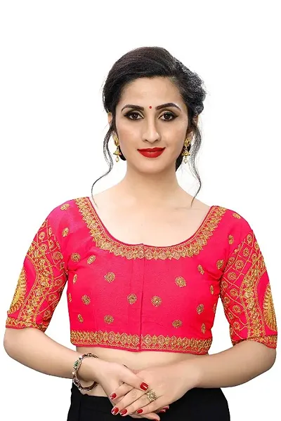 Art Silk Embroidered Stitched Blouses