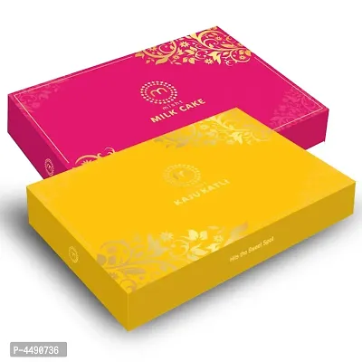 Preservatives Free Sweets - Special Edition - Festive Collection ( Kaju Katli - 430 g  Milk Cake 430 g )-thumb0