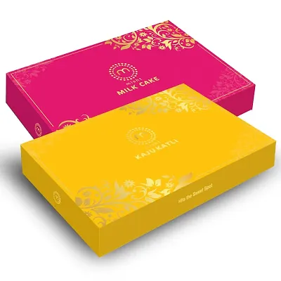 Preservatives Free Sweets - Special Edition - Festive Collection ( Kaju Katli - 430 g  Milk Cake 430 g )