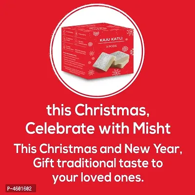 Misht Preservatives Free Kaju katli ( Pack of 4 box ( 80 gram each box ) ) in special Christmas and New year box packaging box.-thumb4