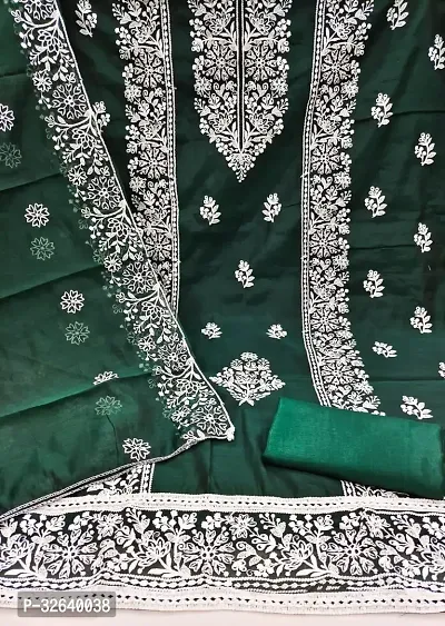 Fancy Chanderi Silk Dress Material With Dupatta For Women