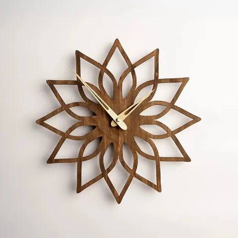 Radiant Creation Mandala Wall Clock, Handmade Wooden Clock Wall, Clock Unique, Wooden Handmade Clocks, Large Wall Clock Modern, Unique Wall Clocks (30x30 CM)