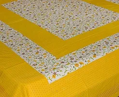 YonoCart&#8482; Pure Cotton Printed Jaipuri Double Bedsheet with 2 Pillow Covers (Yellow with Multi)-thumb1