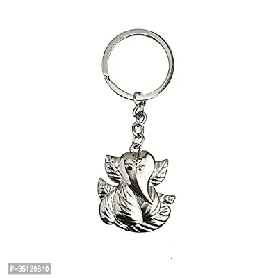 Lord Ganpati Metal Keychain For Car Bike Home-thumb0