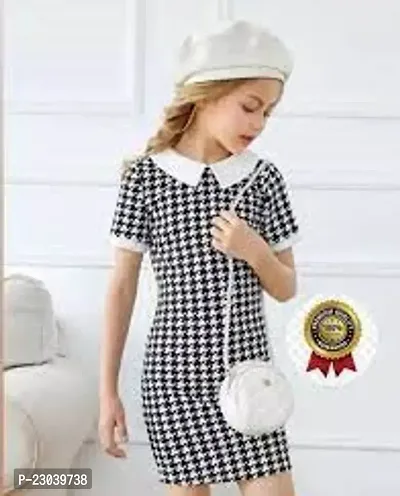 Beautiful Printed Cotton Half Sleeve Regular Fit Dress for Kids-thumb0