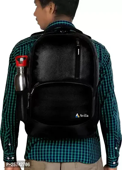 Avila Vegan Leather 30L 15.6 Inch Laptop Backpack for Men Women/College Bags/School Bags/Backpack-thumb5