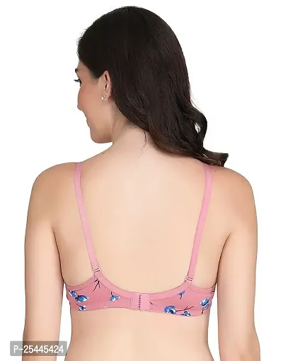 Stylish Pink Cotton Printed Bras For Women-thumb4