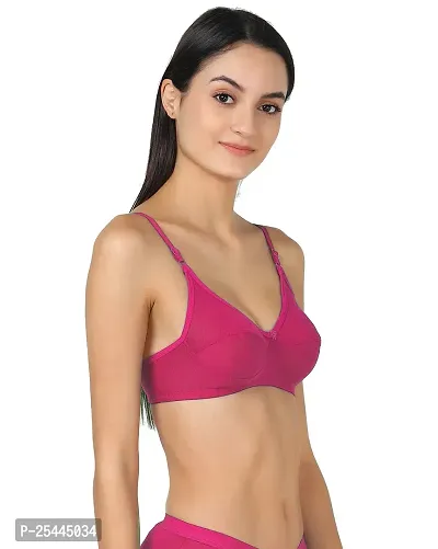 Stylish Multicoloured Cotton Solid Bras For Women Pack Of 2-thumb2