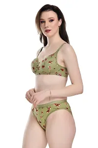 Stylish Cotton Multicoloured Bra And Panty Set For Women Pack Of 2-thumb2