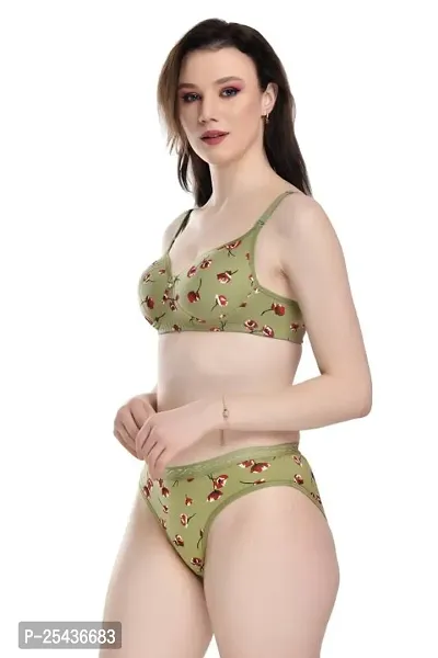 Stylish Cotton Multicoloured Bra And Panty Set For Women Pack Of 2-thumb3