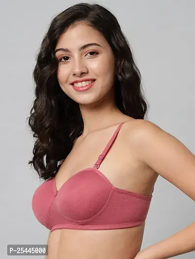 Stylish Multicoloured Cotton Solid Bras For Women Pack Of 2-thumb3