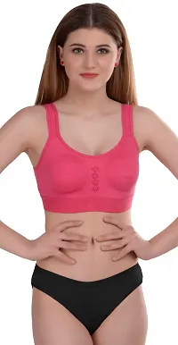 Stylish Cotton Pink Bra And Panty Set For Women-thumb4